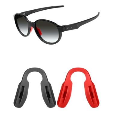 Imagem de Mryok 2 pares de almofadas de nariz de substituição para óculos de sol Oakley Portal – vermelho e preto
