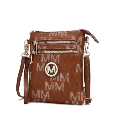Imagem de MKF Collection Bolsa tiracolo feminina, alça de pulso – Bolsa mensageiro de couro PU da Mia K, Valerie Tan, Small