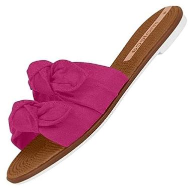 Imagem de Sandália Moleca Rasteira Feminino, Rosa, 36