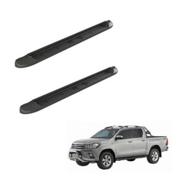 Imagem de Estribo Hilux 2020 2021 2022 Cabine Dupla Plástico Preto - Bepo