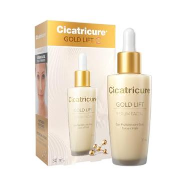 Imagem de Cicatricure Gold Lift Serum Facial com Peptídeos, Ouro, Cálcio e Silício, Jumbo, Reduz Rugas Gravitacionais, Efeito Tensor e Nutritivo para Rosto, Pescoço e Colo, Reafirma Contorno, 30m