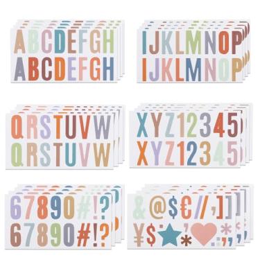 Imagem de PATIKIL 1 Inch Letter Stickers, 300 Pcs 24 Sheets Alphabet Letter Stickers Self Adhesive Bulletin Board Decor Scrapbooking Stickers DIY Bookmark Poster Mailbox Craft, Boho Color
