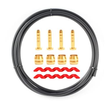 Imagem de Linha de mangueira de freio a disco hidráulico de bicicleta de substituição com kit de encaixe de latão oliva e farpado compatível com Shimano BH59, BH90, Deore, XTR, XT, AVID SRAM, comprimento de 2,5