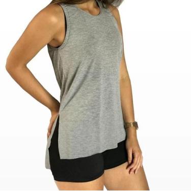 Imagem de Blusa Regata Feminina Academia Fitness Cobre Bumbum Premium P - REGATA