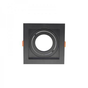 Imagem de Spot De Embutir Par20 Dicroica Quadrado Recuado Preto - CTB / SIMILAR 