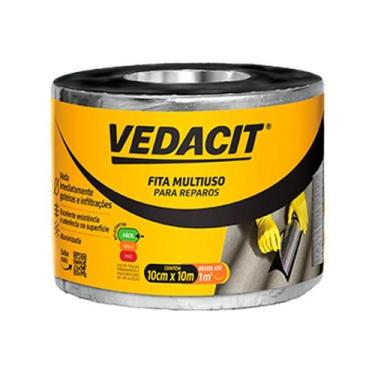 Imagem de Fita Multiuso 0,10 X 10m Alumínio Vedacit Impermeável Asfáltica Proteç