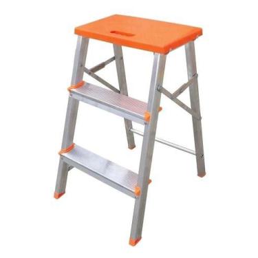 Imagem de Escada Banqueta De Alumínio Dobrável C/ 3 Degraus Botafogo