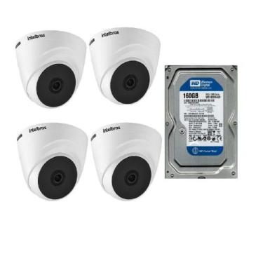 Imagem de Kit com 4 Unidades de Câmeras Dome Intelbras Vhc 1120 D Hd 720p C/Hd 1