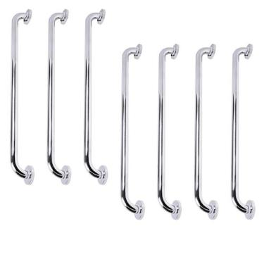 Imagem de Barra de Apoio 70cm Inox Kit 7 Unidades Suporte Gestante Idoso Criança