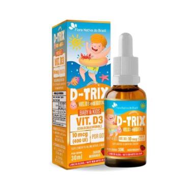 Imagem de Vitamina D  DTRIX Kids Gotas Sabor Morango 30ml Flora Nativa