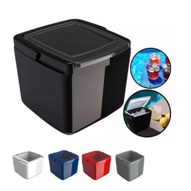 Imagem de Balde Porta Gelo Térmico Cooler Alaska 1L Individual Com Alça E Tampa 