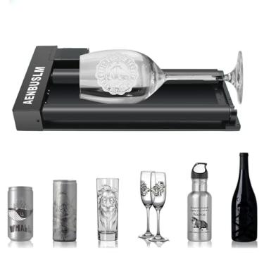 Imagem de AENBUSLM Rolo rotativo de gravação a laser, rolo rotativo de eixo Y, rotação de 360° para gravação a laser, objetos cilíndricos, copos, latas, garrafas, compatível com 99% dos gravadores a laser