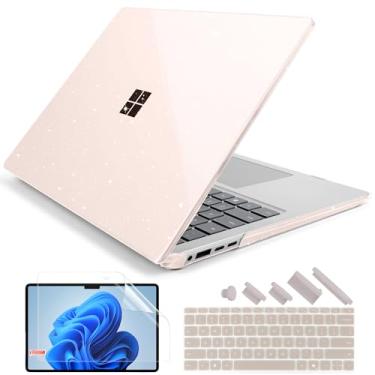 Imagem de Batianda Capa de cristal premium para laptop Microsoft Surface de 13,8 polegadas Copilot+ PC 2024 (7ª edição), leve, durável, resistente a arranhões, com capa de teclado e protetor de tela, Starlight
