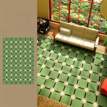 Imagem de HJZSZX Tapete de sala de estar verde, tapete decorativo leve, tamanho grande, antiderrapante, tapetes de quarto, tapetes de varanda de fácil manutenção, YY025,2,L,300x400CM