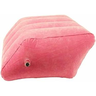Imagem de Descanso inflável portátil do pé da perna da cunha da elevação para dormir o coxim do apoio do joelho entre as pernas, rosa