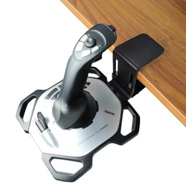 Imagem de WELLMETE Clamp-on Desk Mount for Flight Sim Joystick-Compatible with Logitech G Extreme 3D PRO Joystick Adjustable Enduring Steel Mount Holder for Hotas Flight(Knob Type)
