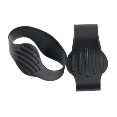 Imagem de menolana 2 peças Silicone Lace Tampa de futebol Exercício reutilizável ao ar livre para mulheres e homens Universal On Slip Shoe Lace Cover, Preto