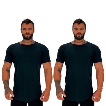 Imagem de Kit 2 Camiseta Longline MXD Conceito Slim Cores Básicas e Mescladas Li