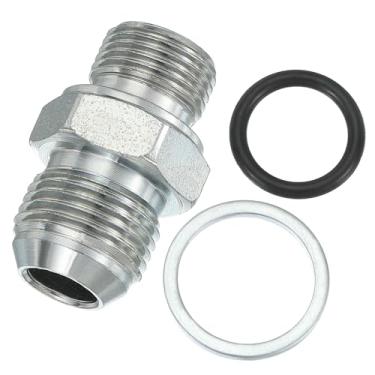 Imagem de PATIKIL Conectores de mamilo redutores hexagonais adaptador de tubo macho 3/10.2 cm alargador 37° JIC x 3/20.3 cm BSPT macho, adaptador de bocal redutor de encaixe de tubulação encaixe hidráulico de