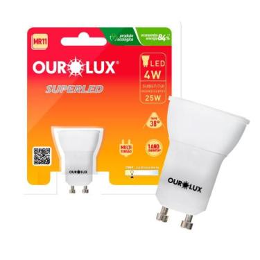 Imagem de Lâmpada Led Dicroica Mr11 Bivolt Gu10 4w 2700k Superled Iluminação Des