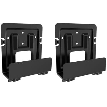 Imagem de Suporte de caixa de cabo, suporte de modem, suporte de parede ajustável para dispositivos pequenos e largos, compatível com caixas de cabo, modems, leitores de DVD, PS3, PS4, Xbox One S (largo)