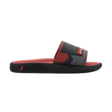 Imagem de Chinelo Rider Pump II Slide Casual Infantil Meninos Preto Vermelho Grafite 341047