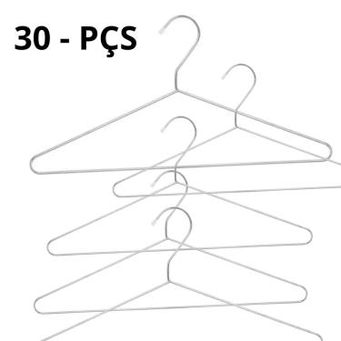 Imagem de Cabide para Roupas Tintureiro sem Cava em Aço Cromado Reforçado - Cromado