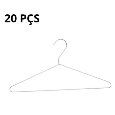 Imagem de Cabide para Roupas Tintureiro sem Cava em Aço Cromado Reforçado - Cromado