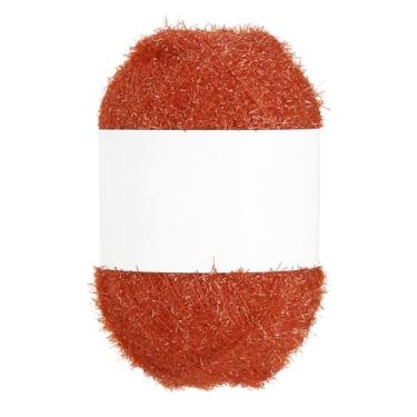 Imagem de PATIKIL Fio Scrubbie de 218 metros, fio de poliéster brilhante Scrubbie fio de coração vermelho brilhante vidro para panos de prato crochê, tricô, artesanato, artesanato, tapete, suéter, cachecol