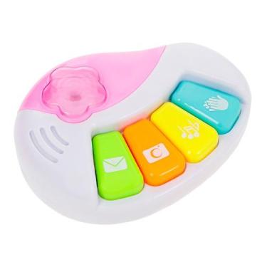 Imagem de Tecladinho De Brinquedo Piano Baby Infantil Com Som E Luz Para Bebês -