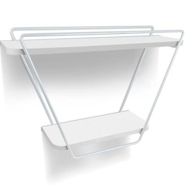 Imagem de Prateleira Nicho Industrial Arrow De Parede - branco/branco