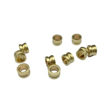 Imagem de Pingente de faca de latão com contas de facas para uso ao ar livre, pingente de paracorda, cordão EDC, fabricação de joias faça você mesmo, bronze antigo, estilo vintage, contas redondas (ouro)