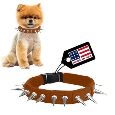 Imagem de Coleiras de cachorro marrom CoyoteCollar para raças de cães grandes; Coleira de cachorro ajustável da CoyoteVest
