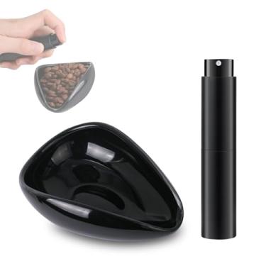 Imagem de Kit de dosagem de grãos de café e frasco de spray - Bandeja de dosagem única de cerâmica, spray redutor estático (preto)