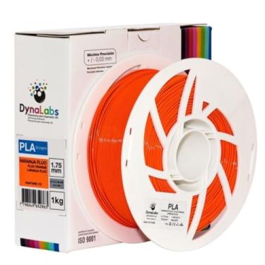 Imagem de Filamento Impressora 3d Pla Dynalabs 1.75mm 1kg Cor Laranja Fluo