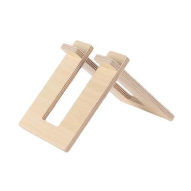 Imagem de Aymzbd Suporte de estacionamento para bicicleta infantil, suporte de exibição, piso resistente, tipo madeira maciça, para parque, para ambientes internos e, Cor de Madeira