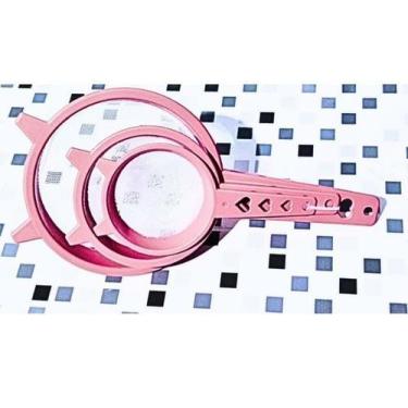 Imagem de Peneiras Love Jogo com 3 Peças Kit 9, 11 e 15 cm para Cozinha Cores Ve