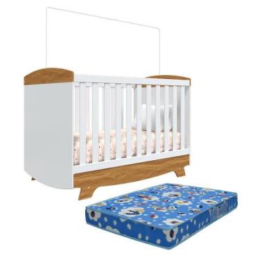 Imagem de Berço Americano Cris Retrô 3 em 1 com Colchão Baby Physical - Móveis P
