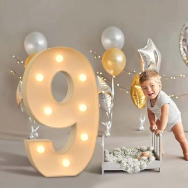 Imagem de Decoração De Casamento 4ft Marquee Up Letras Grandes Letras De Letreiro Led Sinal De Carta Para Festa Em Casa Bar Festival De Casamento Decorações De Aniversário Decoraçã, 9, 120CM