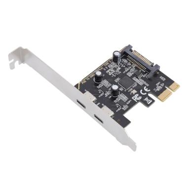 Imagem de VBESTLIFE PCI E para USB 3.2 GEN1 5GBPS, ASM1042 CHIP PRINCIPAL DE CONTROLE, 2 PORTAS DE USB TIPO C CARTÃO DE EXPANSÃO, Suporte PCI E X1, X4, X8 E X16, para PC DE Mesa