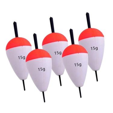 Imagem de Lljsszr 5 Peças de Bóias de Pesca de Espuma EVA de Alta Flutuabilidade, Cor Brilhante para Pesca de, 15g