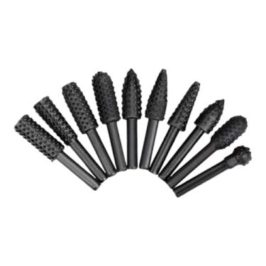 Imagem de MFMEXUL Brocas Helicoidais para Marcenaria, Cabeça de Desbaste para Marcenaria, Limas Rotativas para Moldagem de Madeira, Kit de Fresa para Marcenaria, 10 Peças
