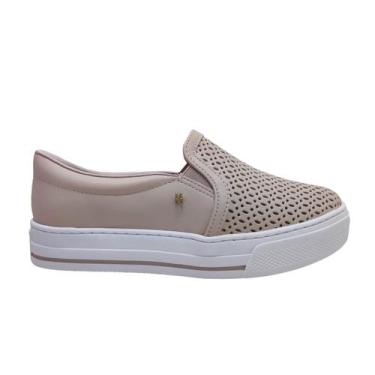 Imagem de Tênis Casual Slip On Estiloso Feminino Via Marte 027035-06, Bege, 37