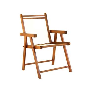 Imagem de Estrutura Cadeira Praia Dobrável Envernizada Sem Tecido - Móveis Brasi