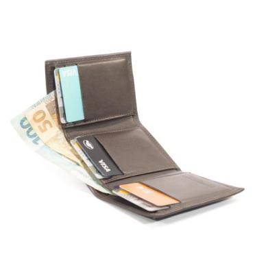 Imagem de Carteira Masculina Couro Legitimo Porta Documento E Cartões - Use Youn