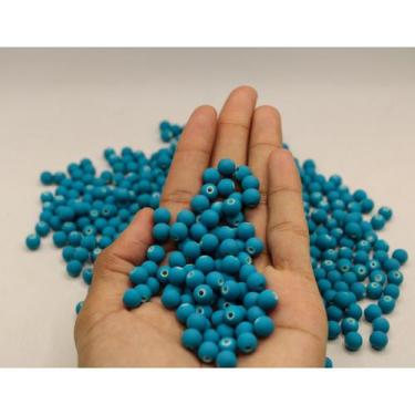 Imagem de Bola Emborrachada 8mm 50 gramas - Miçanga emborrachada conta, pulseira