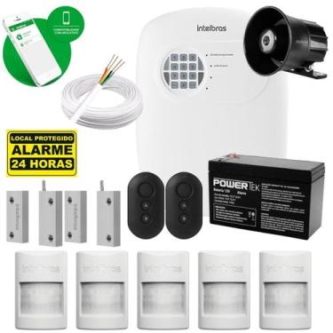Imagem de Kit Alarme Residencial ANM 24 NET c/ 7 Sensores com Fio Pet Friendly e