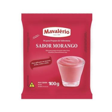 Imagem de Po P/ Sobremesa Morango 100g Mavalerio - Mavalério