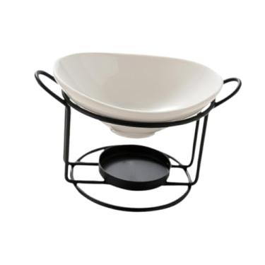 Imagem de IEUDNS Difusor de óleo decorativo difusor de velas suporte para velas aquecedor de óleo de aroma queimador derretido para quarto presente café decoração de, Preto