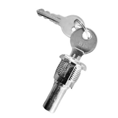 Imagem de Fenteer Fechadura tubular com chaves, flexível, conveniente e fácil de instalar para portas de máquinas de fliperama de pinball, substituição de fechadura de